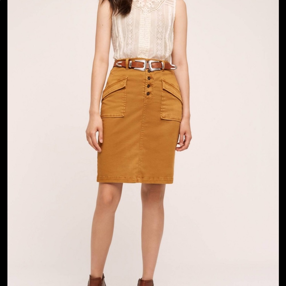 Anthropologie Pilcro chino pencil skirt